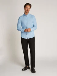 Tommy Hilfiger Businesshemd Performance Oxf Pique SF Shirt mit Logostickerei blau