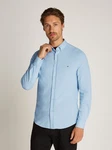 Tommy Hilfiger Businesshemd Performance Oxf Pique SF Shirt mit Logostickerei blau
