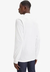 Levi's Langarm-Poloshirt mit Logo Stickerei Weiß/Grün/Braun
