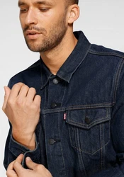 Levi's Herren The Trucker Jacket Jeansjacke Creme/Dunkelblau/Blau