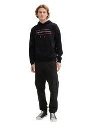TOM TAILOR Denim Hoodie mit Logoprint Grau/Orange/Lila/Schwarz/Hellblau