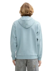 TOM TAILOR Denim Hoodie mit Logoprint Blau/Hellblau/Grau/Türkis