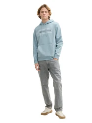 TOM TAILOR Denim Hoodie mit Logoprint Blau/Hellblau/Grau/Türkis