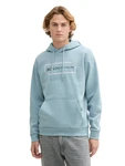 TOM TAILOR Denim Hoodie mit Logoprint Blau/Hellblau/Grau/Türkis