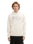 TOM TAILOR Denim Hoodie mit Logoprint Grau/Beige/Creme/Weiß