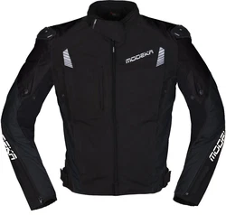 Modeka Motorradjacke Lineos Schwarz/Rot/Weiß/Gelb
