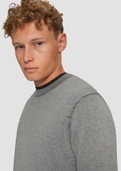 QS Strickpullover Grau/Dunkelgrau/Hellgrau
