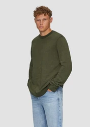 QS Strickpullover Dunkelgrün/Grün/Khaki