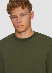 QS Strickpullover Dunkelgrün/Grün/Khaki