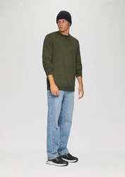 QS Strickpullover Dunkelgrün/Grün/Khaki