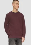 QS Strickpullover Wabenstruktur Bordeaux/Dunkelrot/Braun