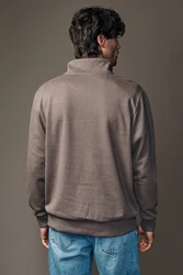 Next Sweatjacke Strukturiert mit Reißverschluss Braun/Grau/Lila/Beige