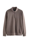 Next Sweatjacke Strukturiert mit Reißverschluss Braun/Grau/Lila/Beige