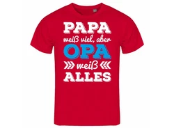 deinshirt Print-Shirt Herren T-Shirt Papa Opa Funshirt mit Motiv Rot