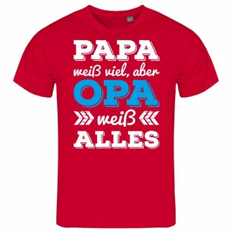 deinshirt Print-Shirt Herren T-Shirt Papa Opa Funshirt mit Motiv Rot deinshirt Print-Shirt Herren T-Shirt Papa Opa Funshirt mit Motiv Rot