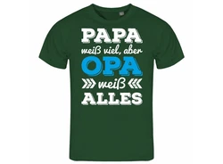 deinshirt Print-Shirt Herren T-Shirt Papa Opa Funshirt mit Motiv Dunkelgrün/Grün/Hellblau