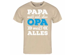 deinshirt Print-Shirt Herren T-Shirt Papa Opa Funshirt mit Motiv Hellblau/Beige/Gold/Lila/Orange/Gelb