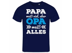 deinshirt Print-Shirt Herren T-Shirt Papa Opa Funshirt mit Motiv Dunkelblau/Blau/Hellblau