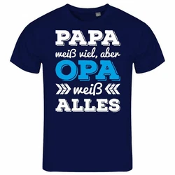 deinshirt Print-Shirt Herren T-Shirt Papa Opa Funshirt mit Motiv Dunkelblau/Blau/Hellblau