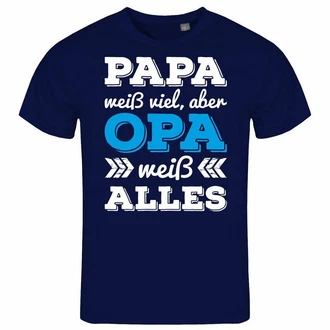 deinshirt Print-Shirt Herren T-Shirt Papa Opa Funshirt mit Motiv Dunkelblau/Blau/Hellblau