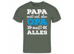 deinshirt Print-Shirt Herren T-Shirt Papa Opa Funshirt mit Motiv Hellblau/Dunkelgrün/Grün
