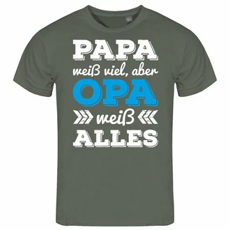deinshirt Print-Shirt Herren T-Shirt Papa Opa Funshirt mit Motiv Hellblau/Dunkelgrün/Grün deinshirt Print-Shirt Herren T-Shirt Papa Opa Funshirt mit Motiv Hellblau/Dunkelgrün/Grün