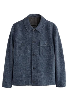 Next Sakko Angeraute Hemdjacke Dunkelblau/Hellblau/Blau/Grau
