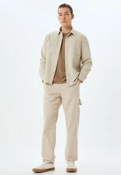 Koton Jackenblazer Regular Hemdkragen Beige/Khaki