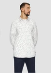 s.Oliver Langarmhemd Slim Fit Weiß/Rot/Creme/Dunkelblau