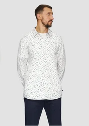 s.Oliver Langarmhemd Slim Fit Weiß/Rot/Creme/Dunkelblau