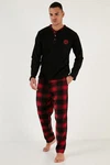 Buratti Pyjama Regular Fit (2 tlg) Dunkelrot/Rot/Schwarz