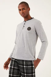 Buratti Pyjama Regular Fit (2 tlg) Dunkelgrün/Grau/Grün/Gelb