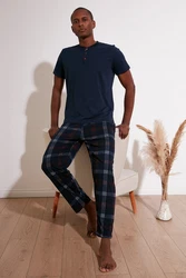 Buratti Pyjama Regular Fit (2 tlg) Dunkelblau/Lila/Rot/Hellblau/Blau/Gelb/Braun