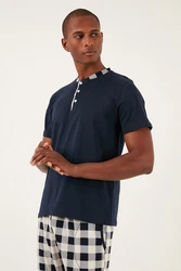 Buratti Pyjama Regular Fit (2 tlg) Dunkelblau/Hellblau/Blau/Lila/Schwarz
