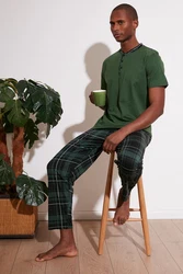 Buratti Pyjama Regular Fit (2 tlg) Grün/Dunkelgrün