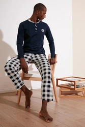 Buratti Pyjama Regular Fit (2 tlg) Dunkelblau/Hellblau/Blau/Lila