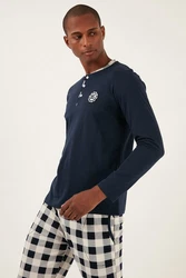 Buratti Pyjama Regular Fit (2 tlg) Dunkelblau/Hellblau/Blau/Lila