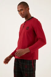 Buratti Pyjama Regular Fit (2 tlg) Dunkelrot/Rot/Rosa