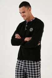 Buratti Pyjama Regular Fit (2 tlg) Schwarz/Hellblau