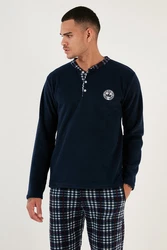 Buratti Pyjama Regular Fit (2 tlg) Dunkelblau/Blau/Hellblau