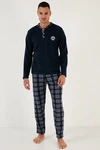 Buratti Pyjama Regular Fit (2 tlg) Dunkelblau/Blau/Hellblau