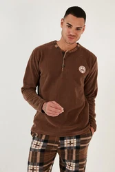 Buratti Pyjama Regular Fit (2 tlg) Dunkelrot/Rot/Dunkelbraun/Khaki/Braun