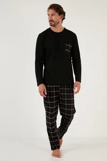 Buratti Pyjama Regular Fit Schwarz