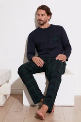 Buratti Pyjama Regular Fit Dunkelgrün/Grün