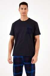 Buratti Pyjama Regular Fit Lila/Dunkelblau/Blau/Hellblau