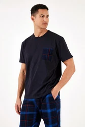 Buratti Pyjama Regular Fit Lila/Dunkelblau/Blau/Hellblau