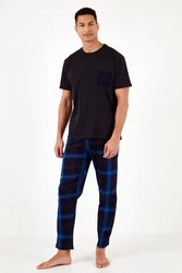 Buratti Pyjama Regular Fit Lila/Dunkelblau/Blau/Hellblau