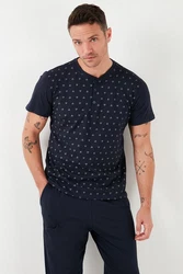 Buratti Schlafanzug Regular Fit Dunkelblau/Hellblau