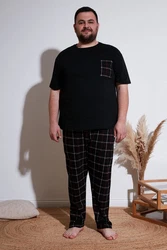 Buratti Pyjama (2 tlg) Dunkelrot/Bordeaux/Schwarz/Rot