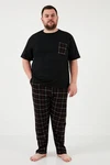 Buratti Pyjama (2 tlg) Dunkelrot/Bordeaux/Schwarz/Rot